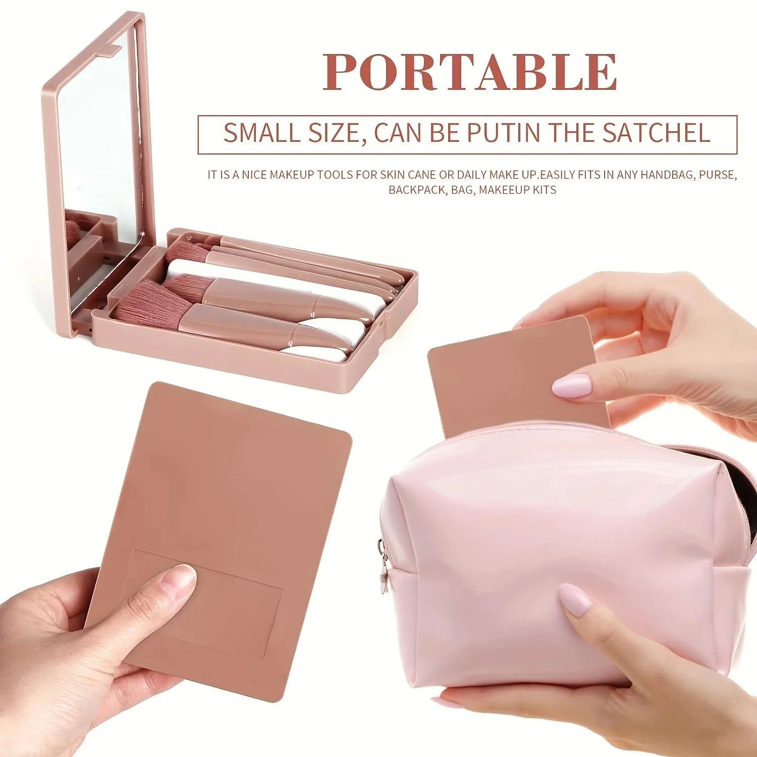 GlamBlush Travel Makeup Brush Set