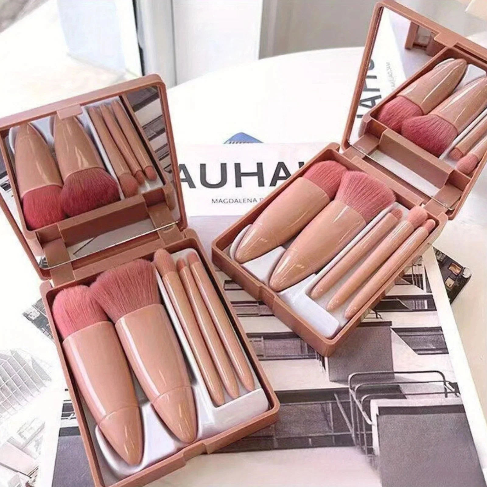 GlamBlush Travel Makeup Brush Set