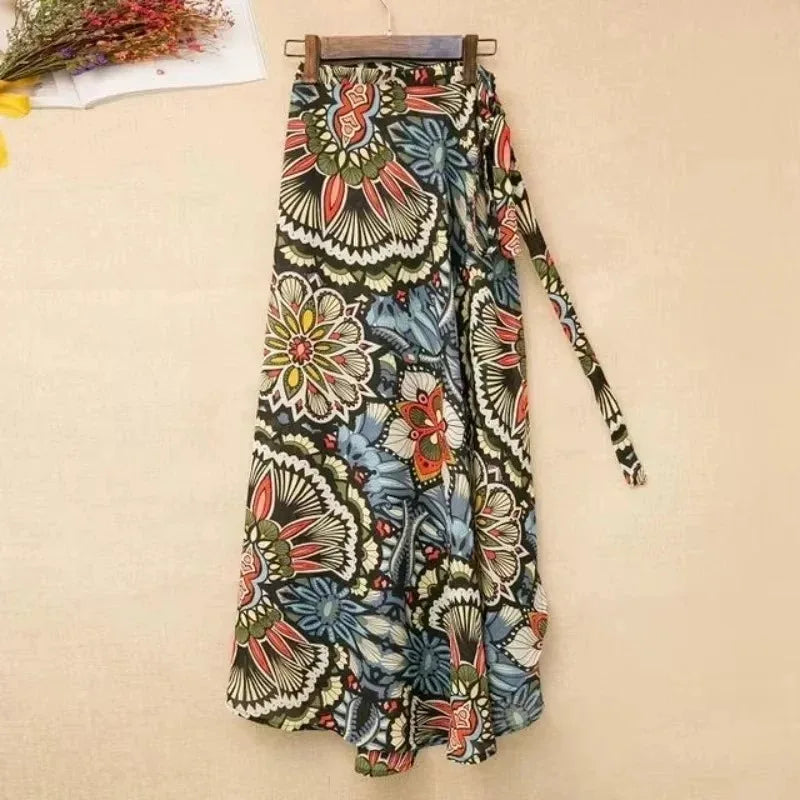 BloomLuxe Floral Wrap Skirt