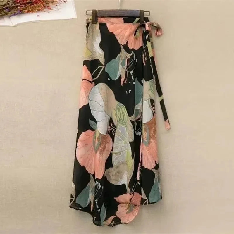 BloomLuxe Floral Wrap Skirt