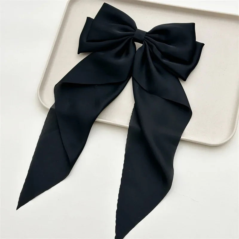 Velvet Grace Bow Hair Clip