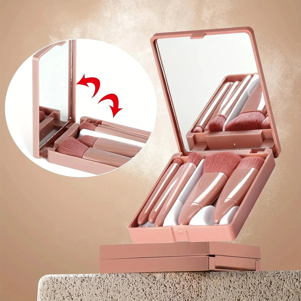 GlamBlush Travel Makeup Brush Set