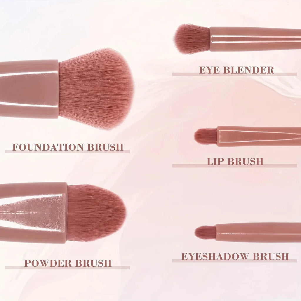 GlamBlush Travel Makeup Brush Set