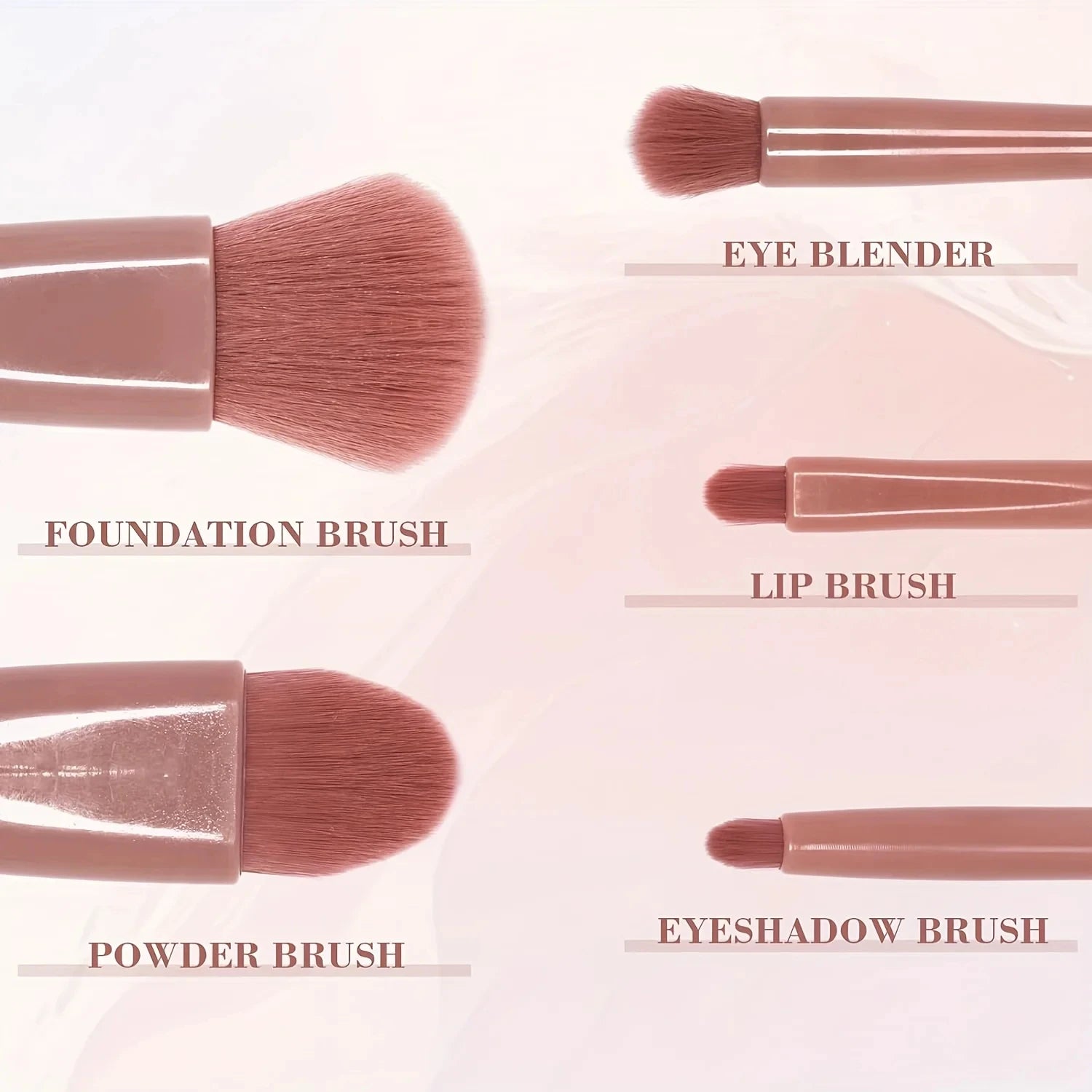 GlamBlush Travel Makeup Brush Set